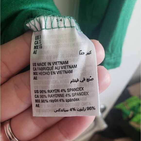 Inc Green Twisted Front Top - Picture 5 of 5